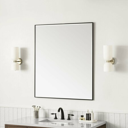 James Martin Vanities Rohe 36in Mirror, Matte Black 715-M36-MB